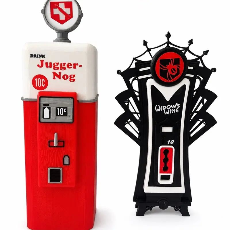 CoD Zombies Juggernog & Widow’s Wine Perk Machine Duo Set - Soda Bottle Displays - 3D Printed Collectibles