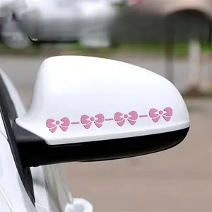 3pcs Of Cute Bow Waterproof Car Stickers - Perfect For Car Windows And Laptops, Girl Accessories, Car Stickers, Cute