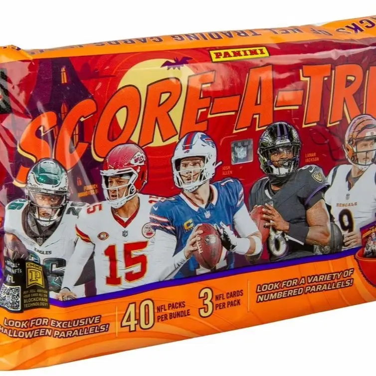 Panini Score-A-Tron NFL Trading Cards 40 Packs per Bundle 3 Cards per Pack Look for Exclusive Halloween Parallels Sports Collectible