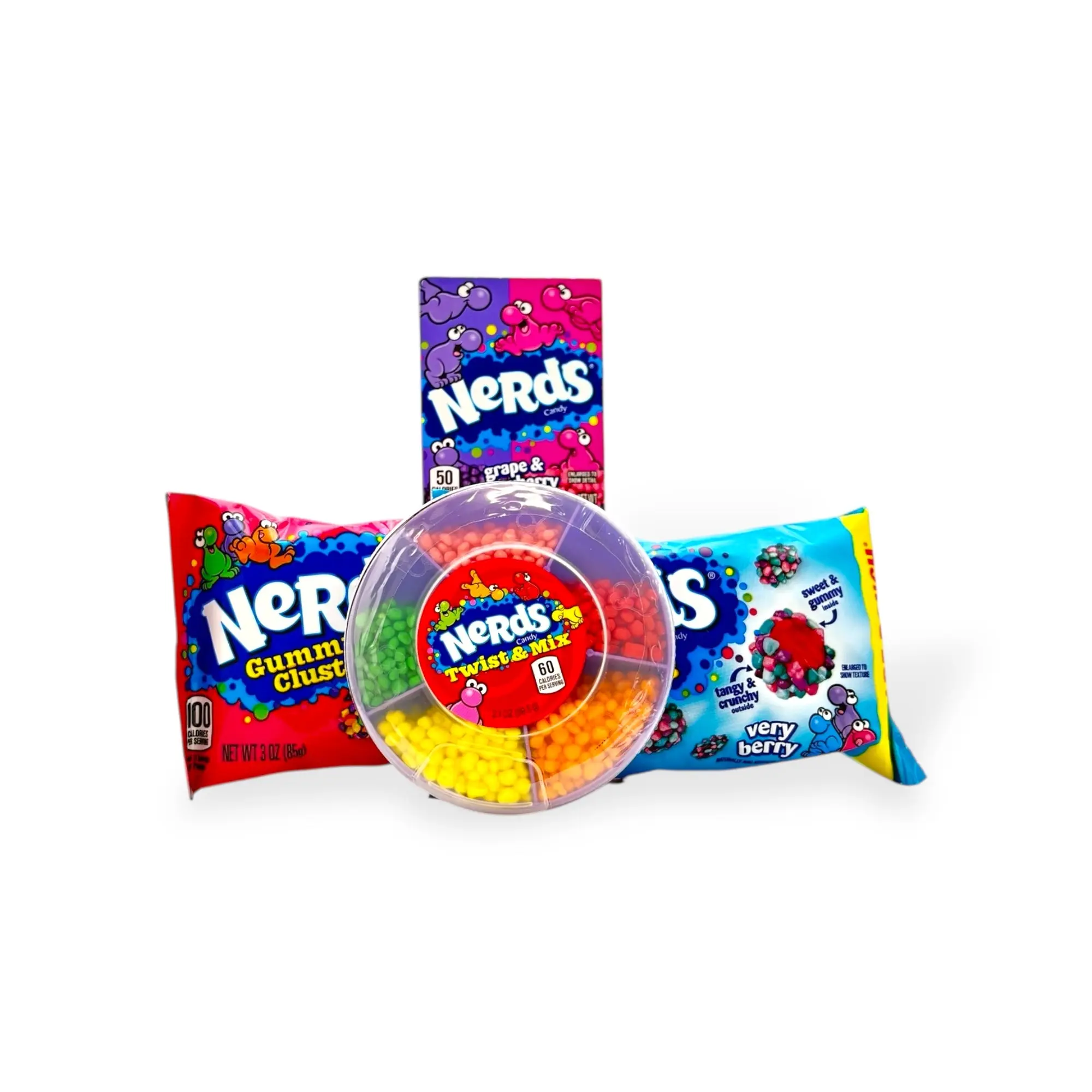 Nerds Candy Trend Box - Variety of Nerds Gummy & Crunchy Candies - Fun Treat for Candy Lovers Sweet Snack