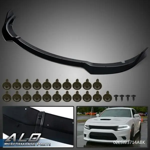Fit For 15-20 Dodge Charger SRT Front Bumper Lip Spoiler Splitter Body Kit