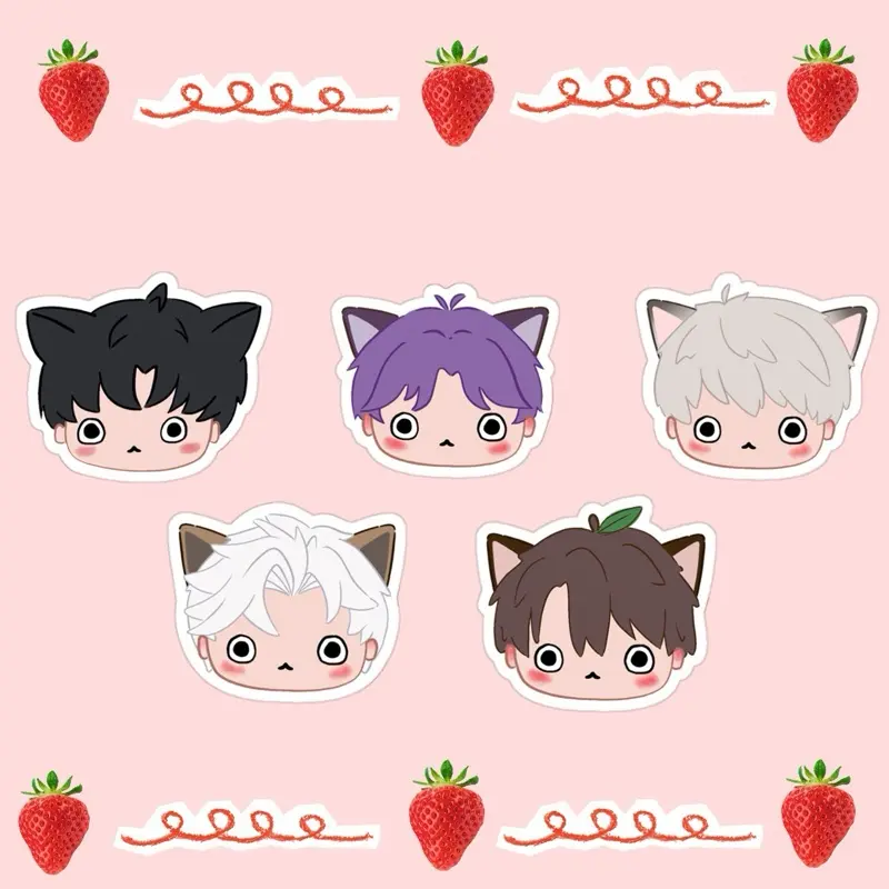 love and deepspace sticker flakes chibi kitty