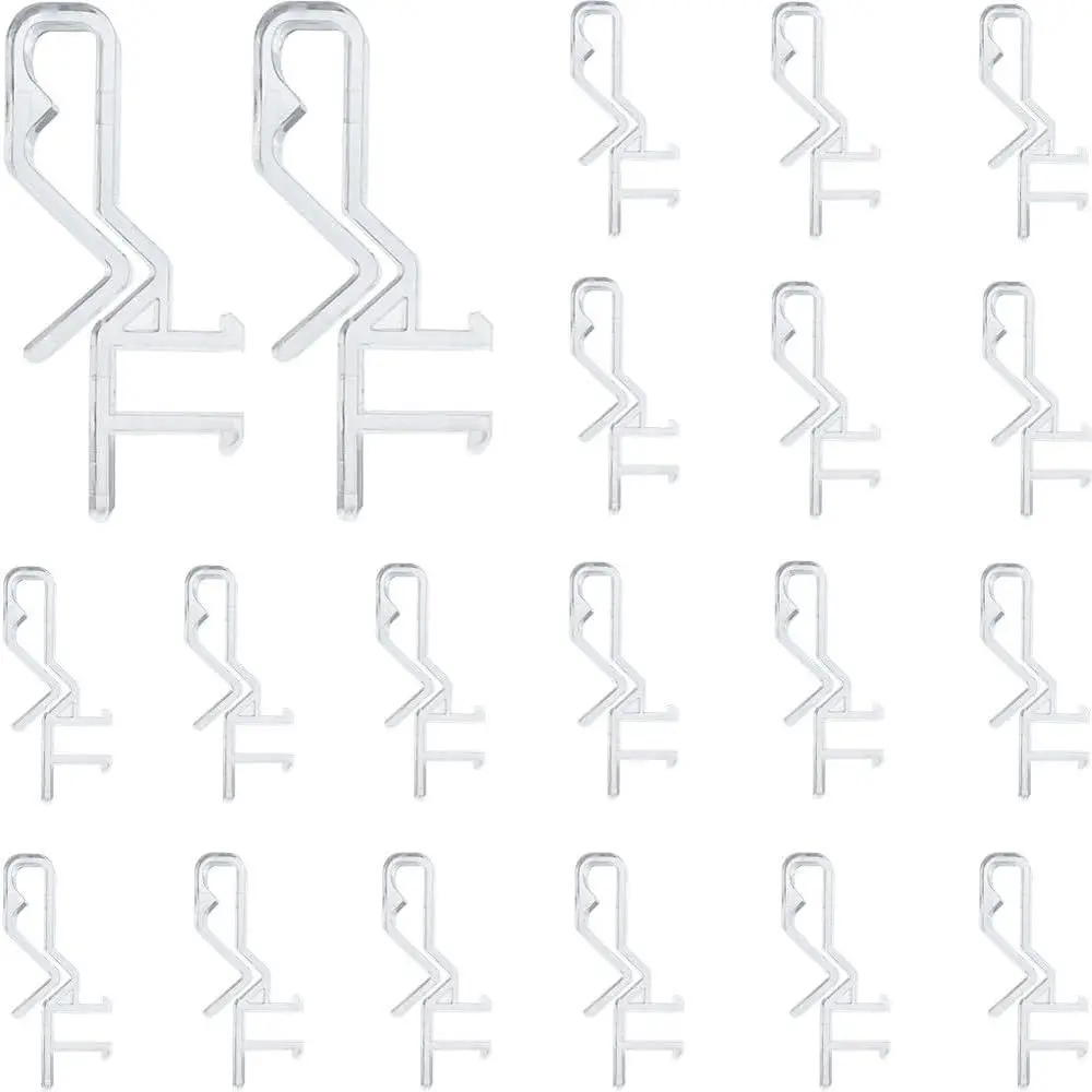 20 count   Valance Clips 1-7/8inch Clear Color for Faux and Real  Window Blinds Retainer Holder Clip for The Valance with a Groove in The