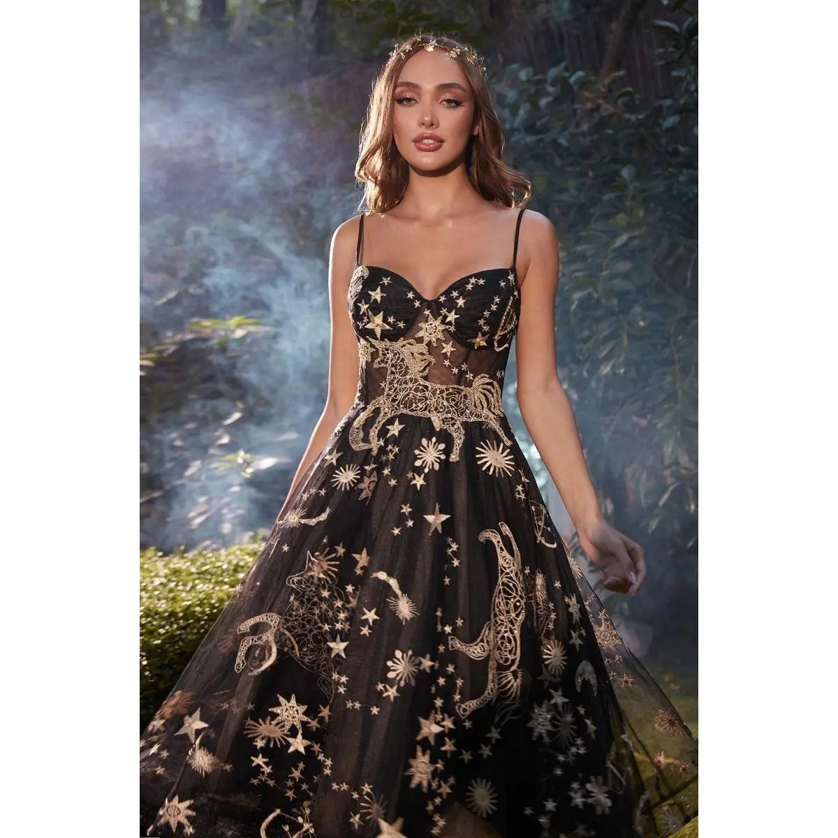 Constellation Corset Tulle A-Line Cocktail Short Dress by Andrea and Leo -A0823