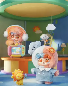 Q.Kid Weather Baby Mini Plush Pendant Blind Box, Kawaii Desktop & Bag Decoration, Mystery Collectible Statue, Great Gift for Plush Lovers