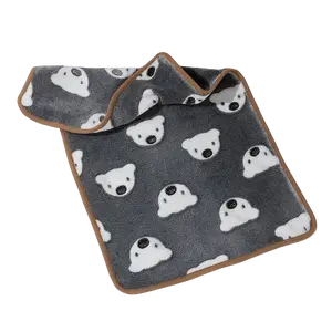 Cozy Koala Plush Dog Throw Blanket, 76" L x 53" H