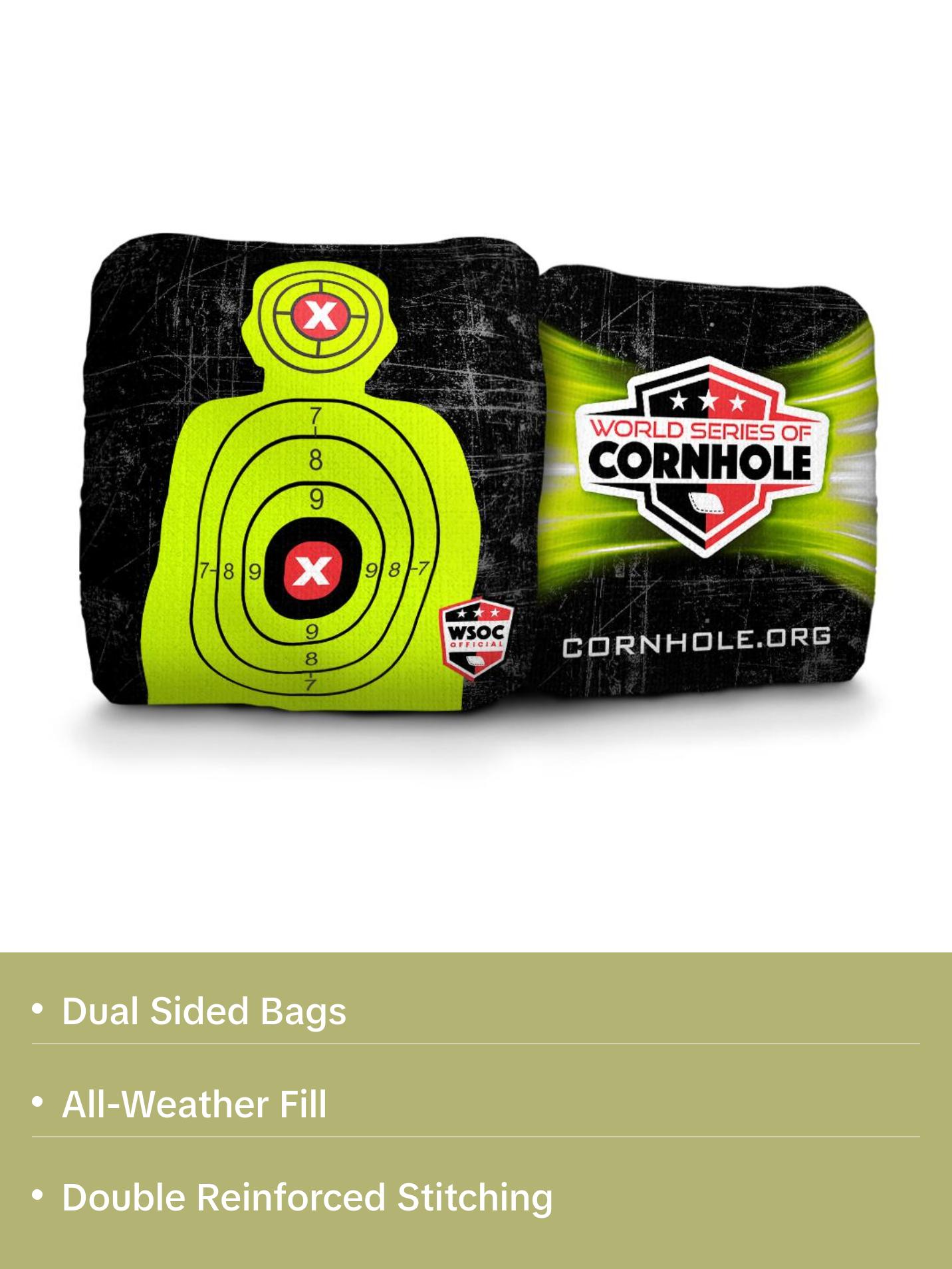 Shooting Target Black Cornhole Bags - Professional Rapter 5.5 Shooting Target Black Cornhole Bags - Professional Rapter 5.5