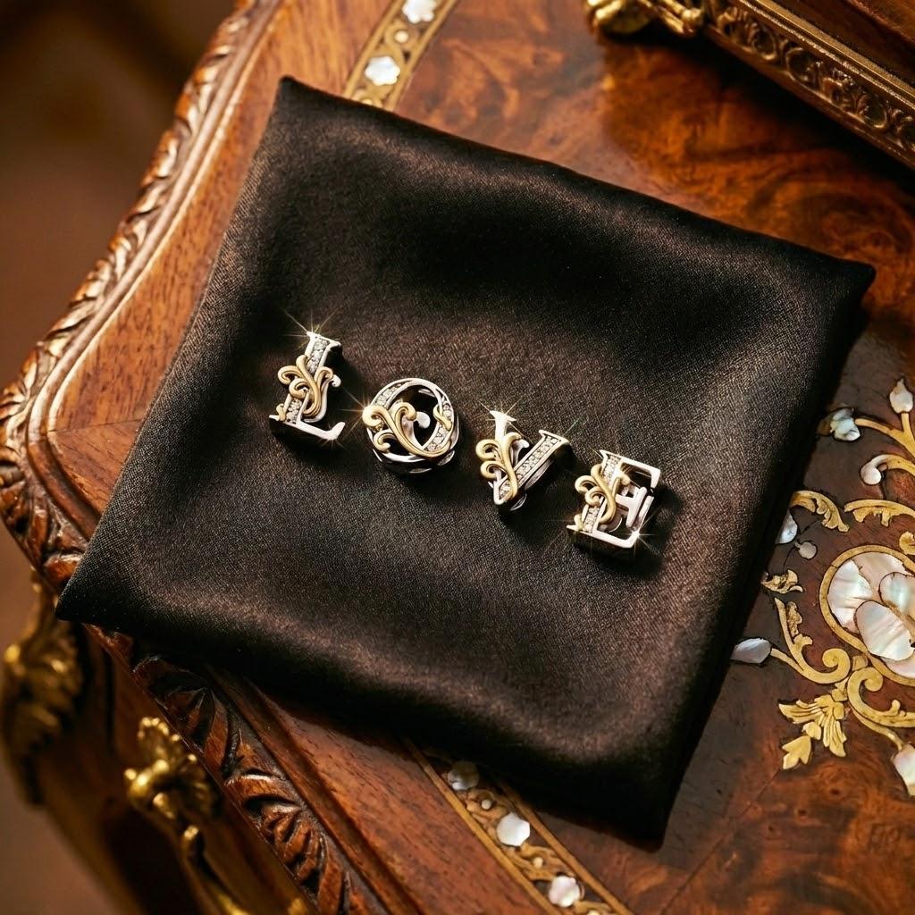 925 Silver-plated 26 Alphabet Initial Letter A-Z Jewelry Charms, DIY Beads fits for Bracelet Necklace, Perfect Gifts for Women Family Friends