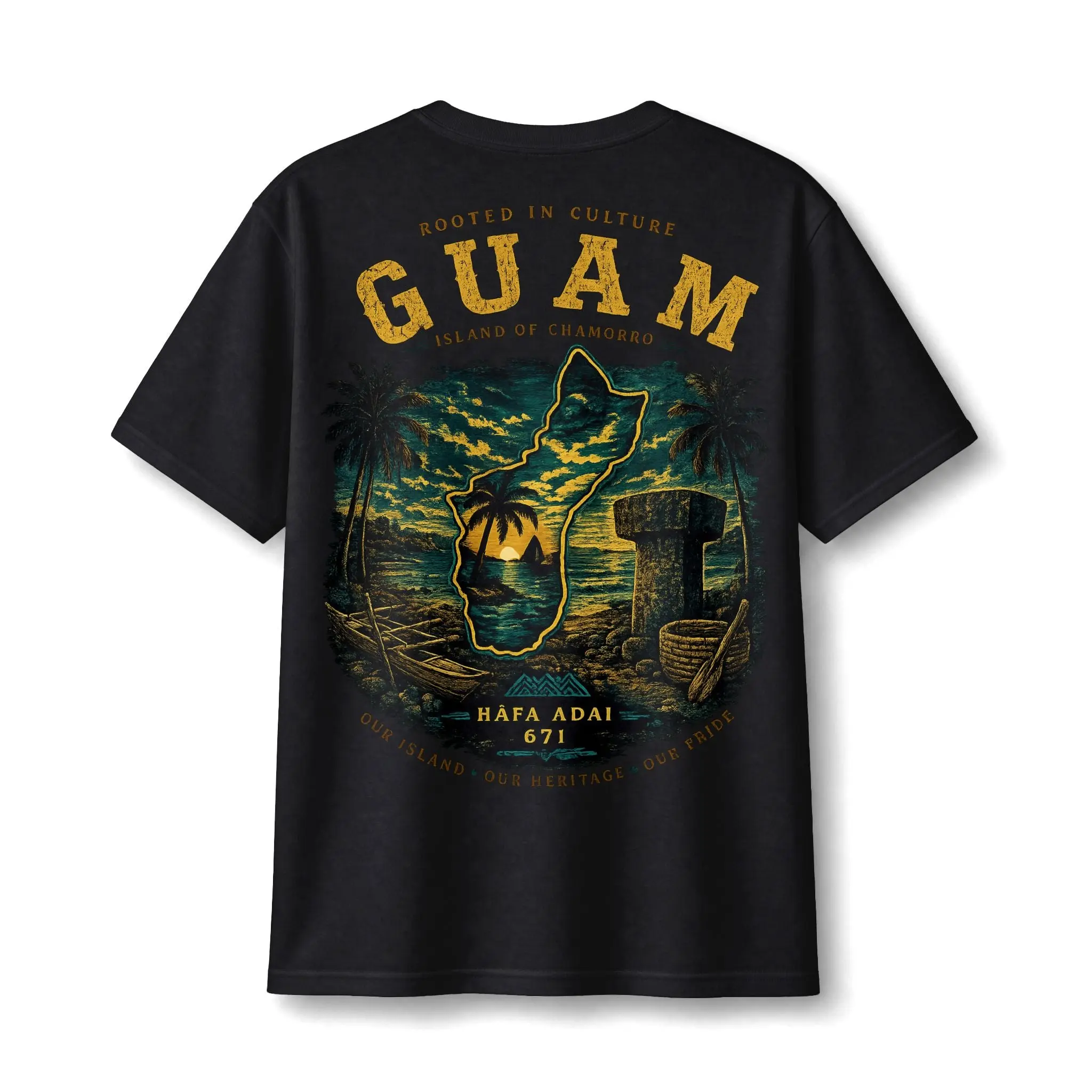 Guam Island Tee — "Hafa Adai" Chamorro Heritage Graphic T-Shirt