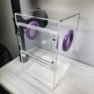 Large Flat Top Magnetic 5x5x8 Front Opening Jumping Spider Enclosure