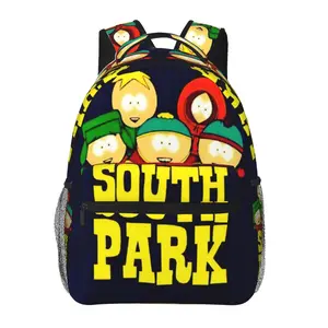 South Park backpack with large capacity — a South Park laptop backpack for daily commuting, business, and hiking; casual cartoon South Park merchandise travel daypack and school bag for kids, women, men, and gift giving.