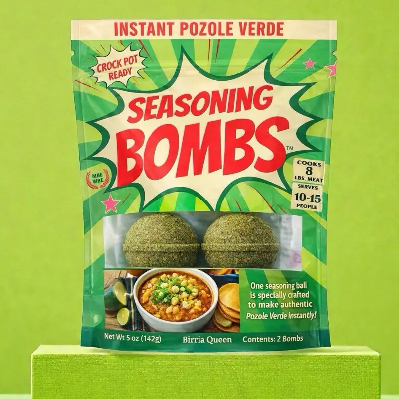 Pozole Verde Seasoning Bomb – Green Chili & Herb Mexican Spice Blend for Chicken Pozole & Light Broths