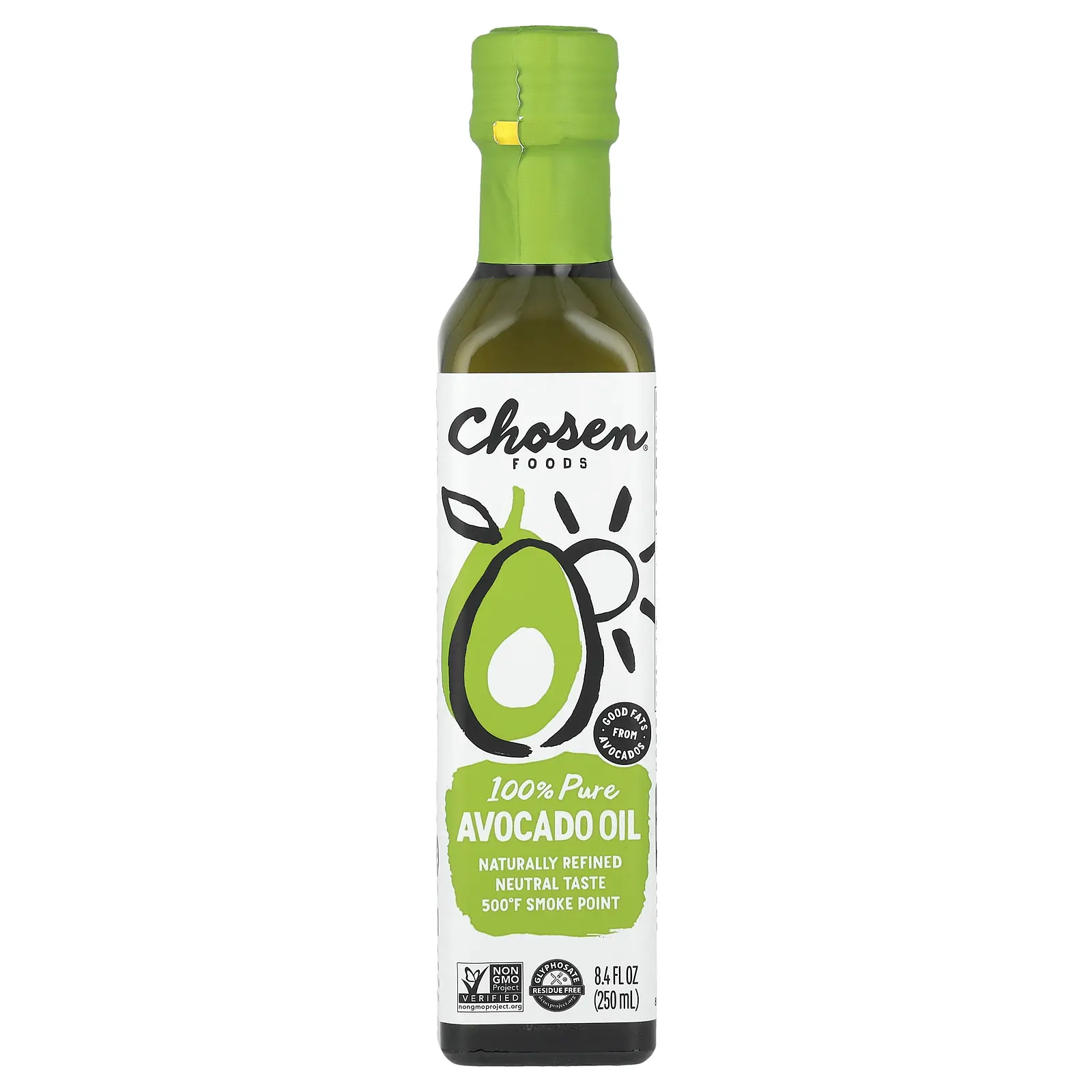 Chosen Foods 100% Pure Avocado Oil, 8.4 fl oz (250 ml)