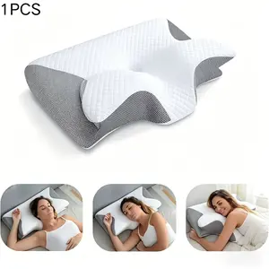 Cervical Pillow, Cervical Neck Pillow for Sleeping, Premium Memory Foam Pillows, Ergonomic Pillows Side Sleeper, for Side, Back, Memory Foam Cervical Pillow, Ergonomic Pillow