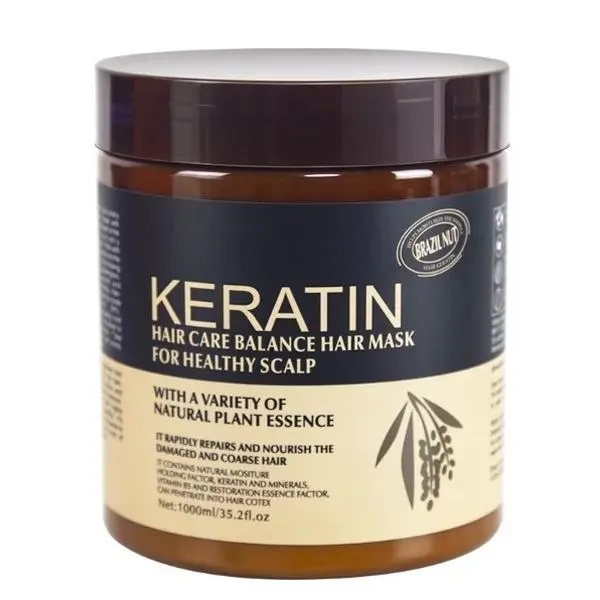 KERATIN Hair Care Balance Hair Mask for Healthy Scalp with Argan Oil & Collagen 1000 ml for Dry & Damaged Hair Treatment and Mask Conditioner Haircare Shampoo Repair Moisture