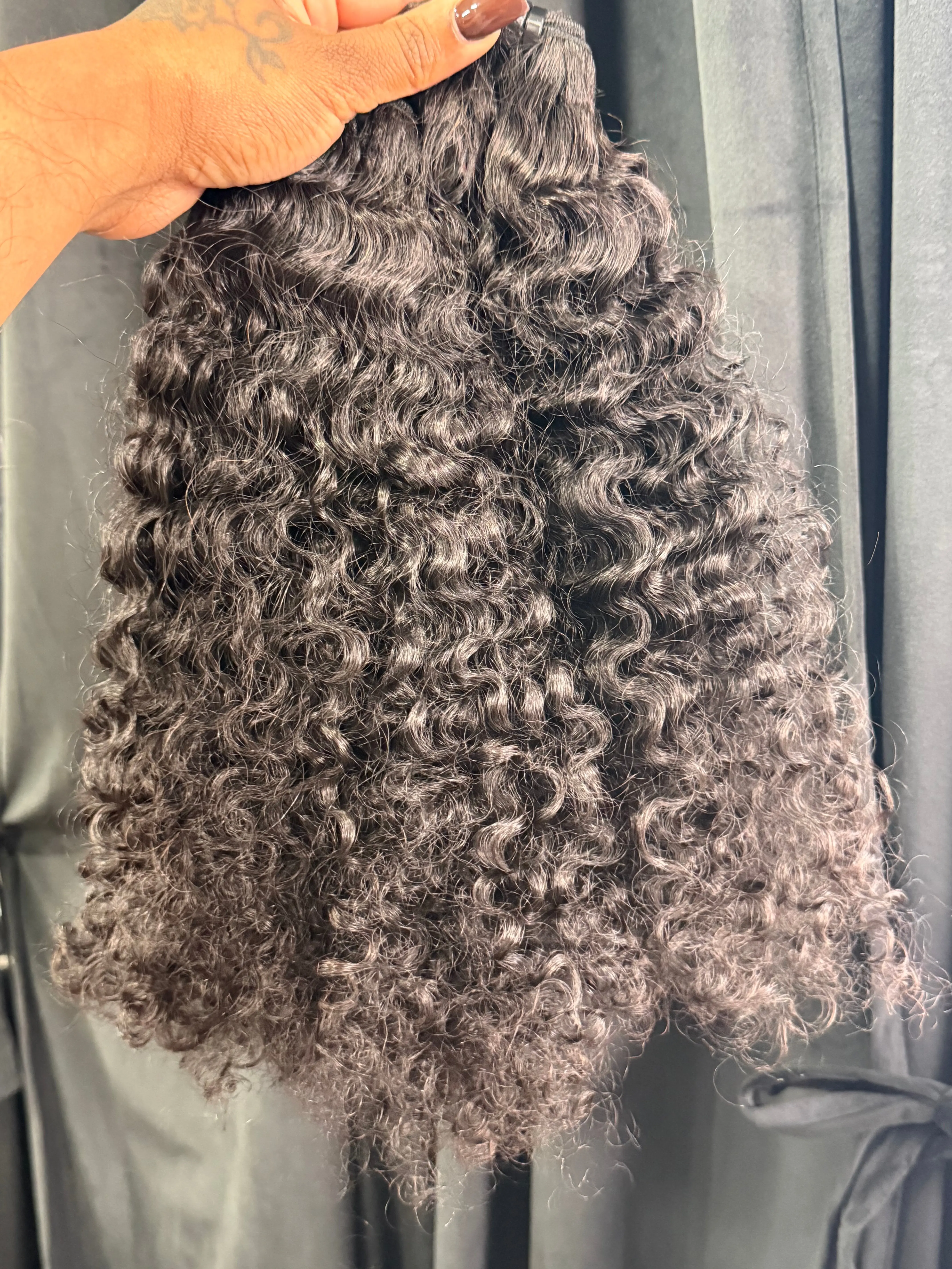 2 Bundles Of Raw Cambodian Curly Human Hair Deal 22”22” (SALE)