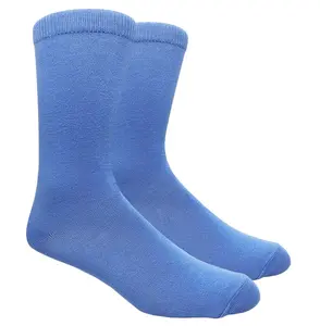 Solid Light Blue Dress Socks