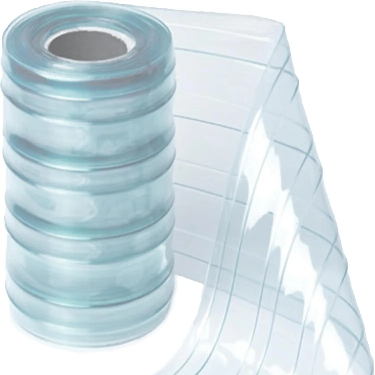Plastic Vinyl Replacement Strip Curtain-Door - Clear  PVC for Warehouse Doors, Walk-in Freezers Cooler Curtain Strips for Basement , Pet House.6.8' Length x 7.5" Width x 0.08"Thick