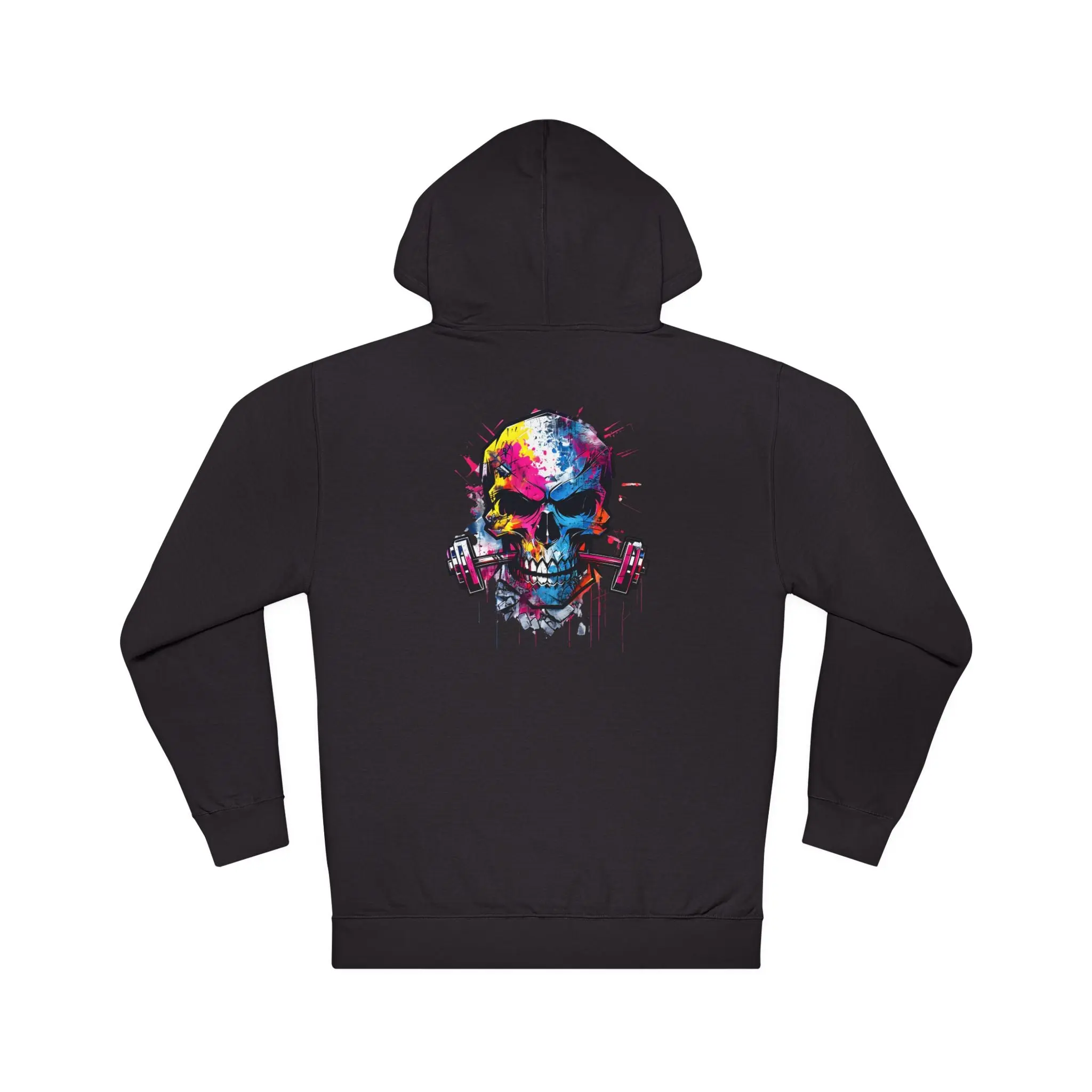 Hardcore Skull Hoodie for Lifters & Bodybuilders – Badass Gym Sweatshirt for Powerlifting & Fitness Athletes