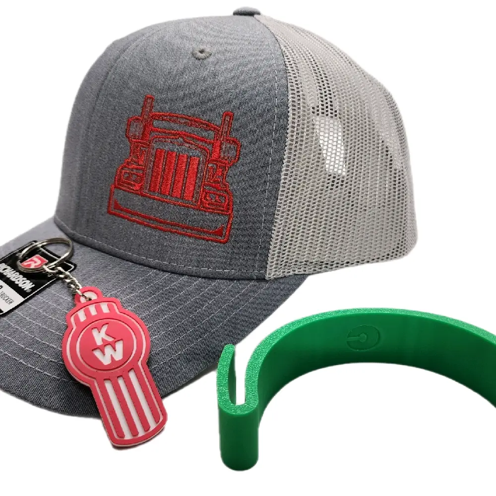 NEW-Kenworth Richardson 112 light Gray/Silver Trucker Cap Hat Snapback plus gifts