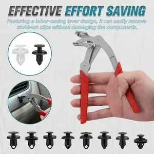 Multi-Functional Auto Fastener Removal Pliers – Heavy-Duty Metal Clip Puller Tool, 4-in-1 Quick-Release Fastener Remover for Car Trim, Door Panels & Interior, Essential Emergency Repair Hardware for Roadside & Outdoor Use
