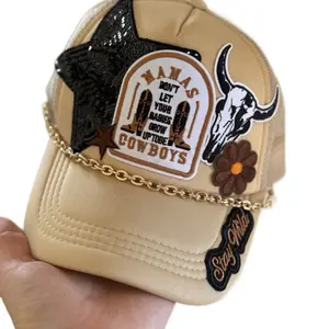 Mamas don’t let your babies grow up to be cowboys custom patch hat