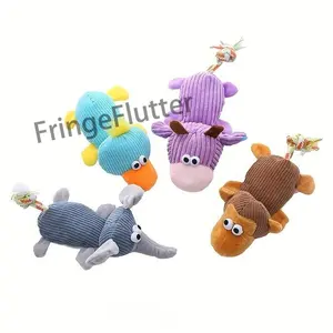 1pc Animal Design Squeaky Plush Dog Toy - Durable Chew Toy for Puppies, Small Dogs (Sports & Outdoor Protective Gear Accessory)