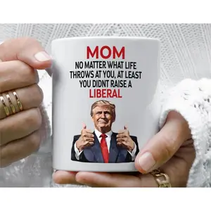 Dad Fathers Day Mug You Didnt Raise A Liberal Mug Funny Coffee Cup for Conservative Dad Gift