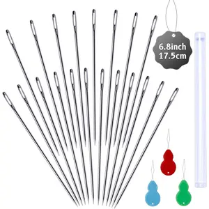 20 Pack 6.8 inch Long Large Eye Stitching Needles for Quilting Darning Beading Doll Making Sewing Art Crafts