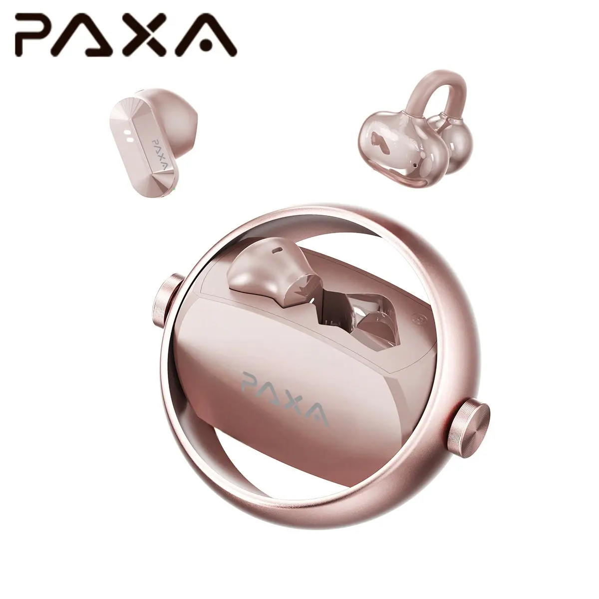 PAXA Ctbuds In-ear & clip-on 2-in-1 wireless Bluetooth Headphones, Bluetooth 6.0 ,Comfortable Wearing & IPX5 Waterproof Sports Earbuds for Work, Fitness ,Two earphones connected at the same time for uninterrupted listening ,Couple earphones