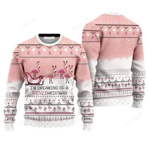 Flamingo Dream Sweater I'm Deraming Of A Pink Christmas, Ugly Sweater For Men & Women
