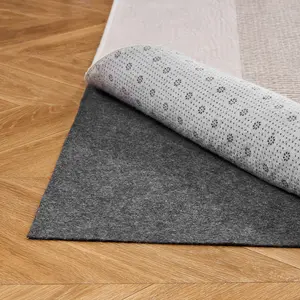 VEVOR 5x7ft Non-Slip Rug Pad, Dual-Surface Felt Cushion with Rubber Grips, Hardwood Floor Protection Mat for All Floors & Finishes, Keeps Carpets Securely in Place, 5X7ft Size