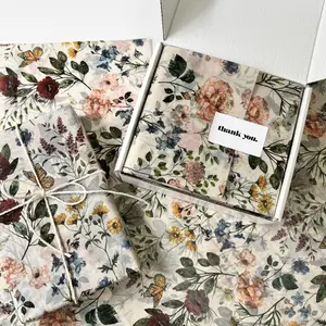 10-Pack Vintage Elegant Floral and Butterfly Sydney Paper Towels 14*20 Inch Gift Wrapping Paper Art, Suitable for Party Birthday Wedding Decorations, Wrapping Paper, Napkins, Bouquet Supplies, Holiday Gift Wrapping Paper, Packaging Materials, Floral Wrapp