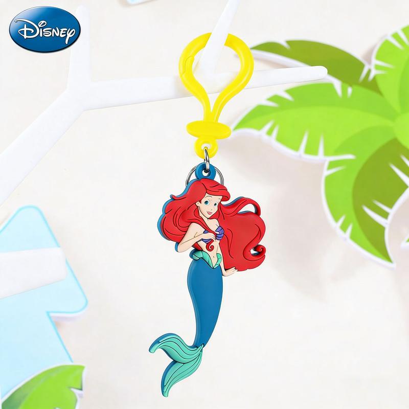 Disney Princess Ariel PVC Keychain 1PC Official License Figurine Bag Clip Charms Anime Figure Collector Keyring Backpack Decor Durable PVC Rubber Gift
