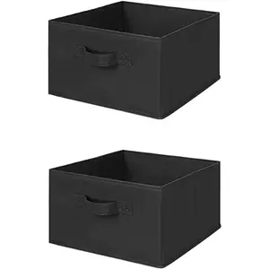 Hanging Shelf Closet Storage Organizer Removable Drawers Hanging Storage Organizer Hanging Sweater 2 Sock Underwear Drawers for Closet, Bedroom, Black