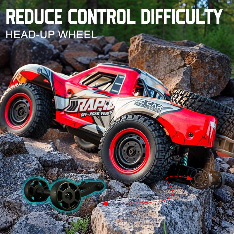 JJRC 1:14 Scale High-speed motor 4WD All-Terrain Remote Control Truck — 40 km/h, Metal Drivetrain, Dynamic Suspension, and Tri-Mode LED Lights | Adult RC Car | High-Speed ​​Off-Road Racing Car Children's Toy