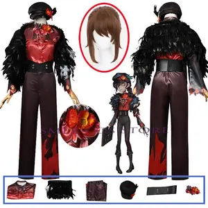 Edgar Valden Cosplay Anime Identity V Cosplay Costumes Painter Fashion Survival Game Suit Uniform Wig Halloween Outfit for Man