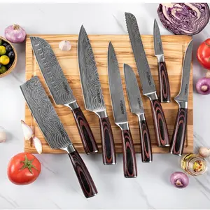 Seido Knives Master Chef Knife Set, 8-Piece Kitchen Knife Set, High-Carbon Stainless Steel Handmade Culinary Knives, Professional Chef Knives, Kitchen Knife