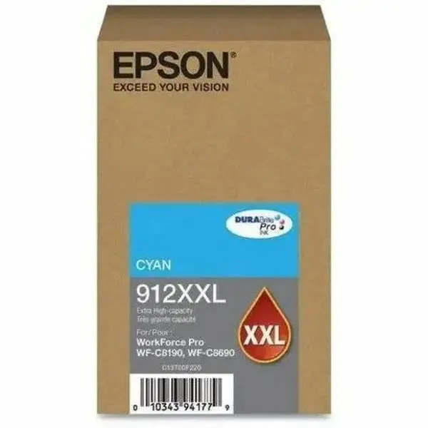 Epson DURABrite Pro 912XXL Cyan Original Extra High Capacity Ink Cartridge