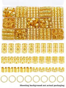 70pcs Hair Rings Collection, Multi-Shape Adjustable Alloy Hair Cuffs, Boho Hair Jewelry for Men & Women, Dreadlocks & Braids