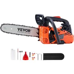 VEVOR 25.4 CC 2-Cycle Top Handle Gas Powered Chainsaw 12 Inch Petrol Handheld Cordless Chain Saw for Tree Wood Cutting
