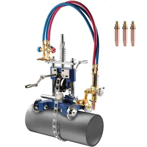 VEVOR Electromagnetic Gas Pipe Cutting Machine, 2 - 30/Min Automatic Pipe Beveler for 0.2 - 4 Thick Tube, Features 3 Tips Adjustable Angles, Torch Burner Beveler, Magnetic Gas Machine 110V CG2 - 11CVEVOR Super Brand Day