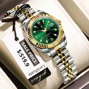 GOHUOS Luxury Elegant Watch for Women Waterproof Luminous Date Ladies Watch Stainless Steel Quartz Women's Watches Girl gifts