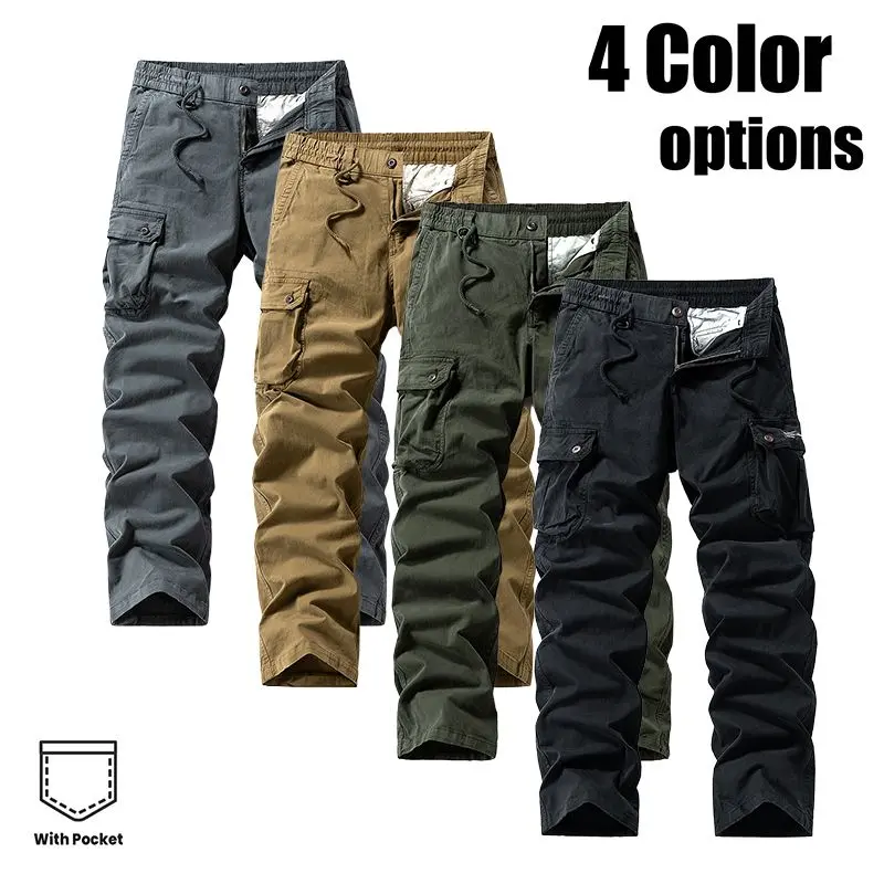 Single pack, men’s cargo tactical pants with multiple pockets; multifunctional, premium work pants suitable for everyday wear; casual style; comfortable all year round; outdoor pants made from durable fabric; men’s cargo pants; men’s clothing.