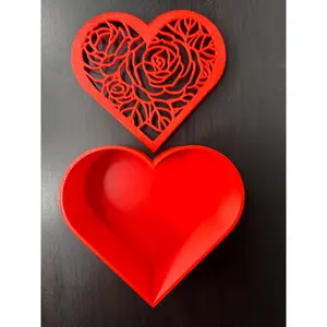 Heart-Shaped Rose 3D Printed Gift Box