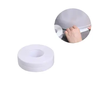 Sealing Tape, 1 Roll Toilet Caulk Strip, Waterproof White Caulking Tape for Bathroom, Self Adhesive Caulk Tape Sealant Strip for Bath & Kitchen, Bathroom Supplies