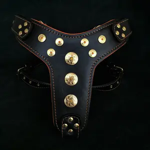 ''Bijou'' harness Black & Orange for big dogs