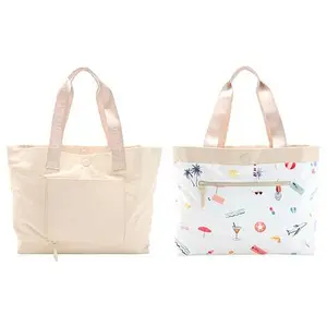 Samantha Brown Reversible Solid/Print Tote Bag