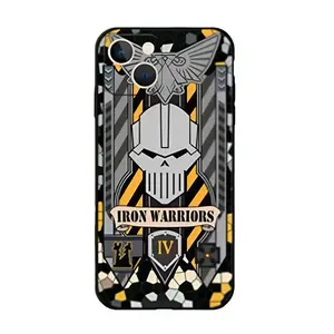 Iron Warriors Sci-Fi Phone Cover – Skull Emblem Armor Design, Warhammer-Inspired Protective Case for Gamers & Nerd Culture Fans