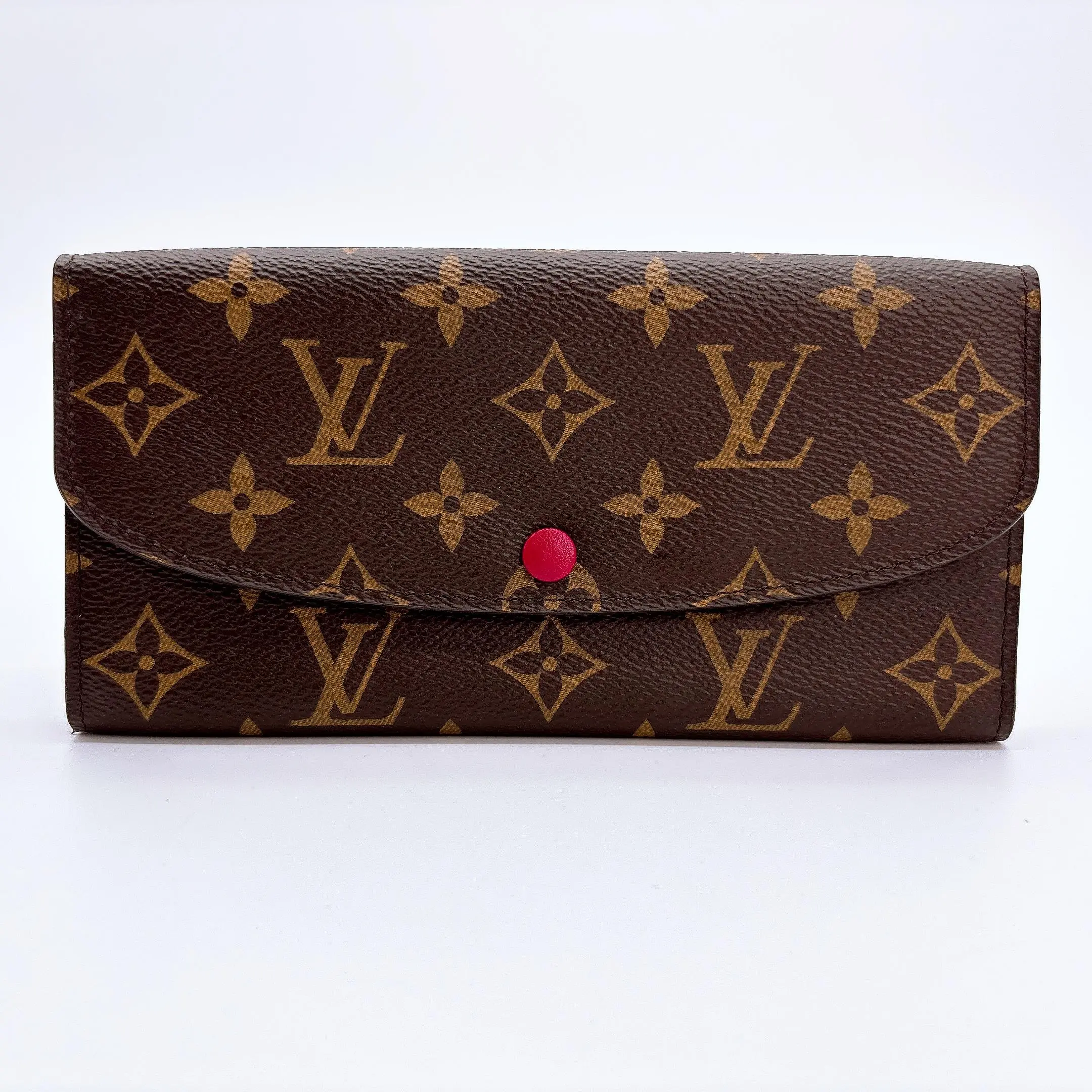 Pre-owned Louis Vuitton Brown Monogram Emilie Wallet